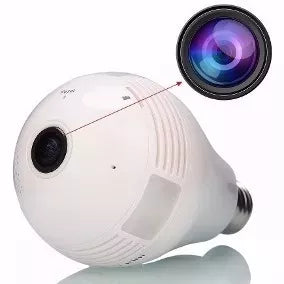 Camera Ip Seguraca Lampada Vr 360 Panoramica Espia Wifi V380